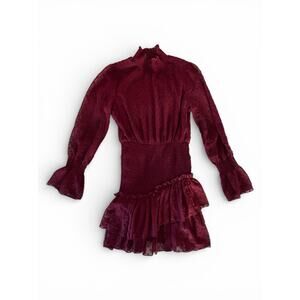 Fashion Nova Burgundy Mini Dress - Size M